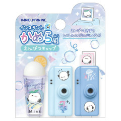 Japan Kamio Parody Pencil Cap Set - White Bird Shimaenaga Instant Camera Style