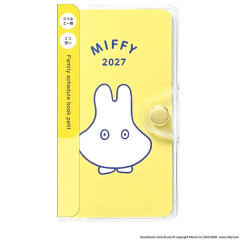 Japan Miffy Mini Planner Monthly Schedule Book - Miffy : Ghost Yellow 2027