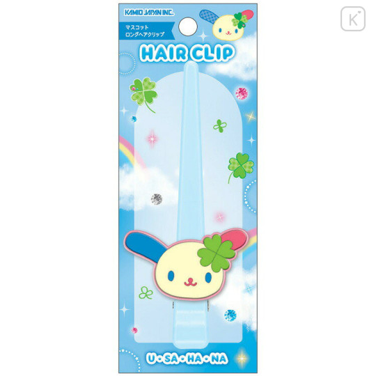 Japan Sanrio Long Hair Clip - Usahana : Heisei Retro Clover - 1