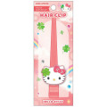 Japan Sanrio Long Hair Clip - Hello Kitty : Heisei Retro Clover - 1