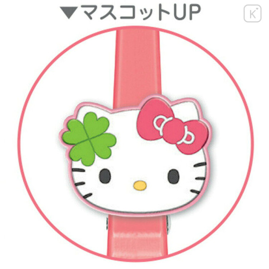 Japan Sanrio Long Hair Clip - Hello Kitty : Heisei Retro Clover - 2