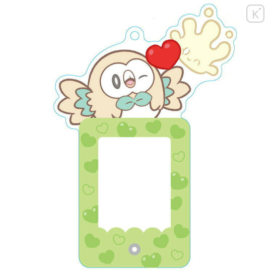 Japan Pokemon Photo Frame Keychain - Rowlet : Pokepeace Fans Love - 1