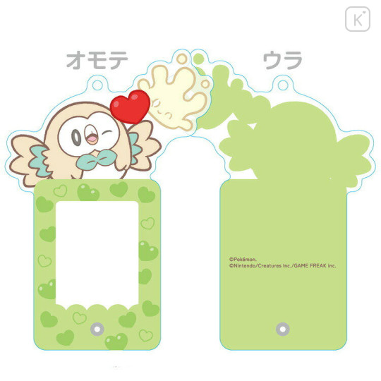 Japan Pokemon Photo Frame Keychain - Rowlet : Pokepeace Fans Love - 2