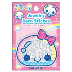 Japan Kamio Jewelry Deco Sticker - Pukupuku Awawa-chan : Heisei Retro Pink