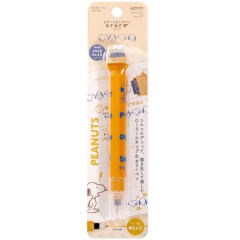 Japan Peanuts Kutsuwa Cruro Rolling Stamp Pen - Snoopy : Orange