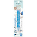 Japan Peanuts Kutsuwa Cruro Rolling Stamp Pen - Snoopy : Olaf Blue - 1