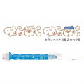 Japan Peanuts Kutsuwa Cruro Rolling Stamp Pen - Snoopy : Olaf Blue - 2