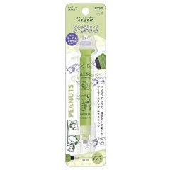 Japan Peanuts Kutsuwa Cruro Rolling Stamp Pen - Snoopy : Boy Scout Green