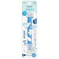 Japan Moomin Kutsuwa Cruro Rolling Stamp Pen - Moomintroll : Blue - 1