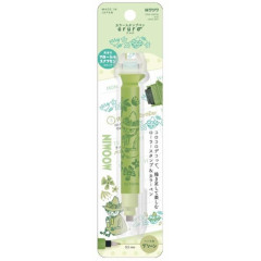 Japan Moomin Kutsuwa Cruro Rolling Stamp Pen - Snufkin : Green
