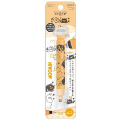Japan Moomin Kutsuwa Cruro Rolling Stamp Pen - Moomintroll : Grumpy Orange