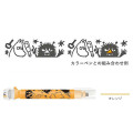 Japan Moomin Kutsuwa Cruro Rolling Stamp Pen - Moomintroll : Grumpy Orange - 2