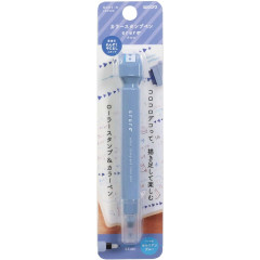Japan Kutsuwa Cruro Rolling Stamp Pen - Right Arrow Smoky Blue
