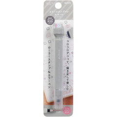 Japan Kutsuwa Cruro Rolling Stamp Pen - Checkbox Square Light Gray