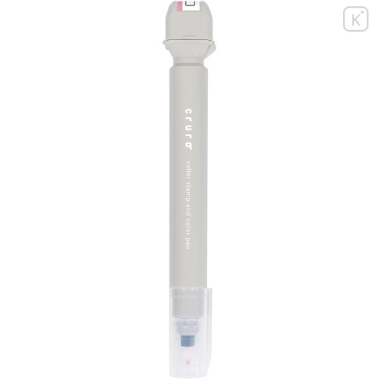 Japan Kutsuwa Cruro Rolling Stamp Pen - Checkbox Square Light Gray - 2
