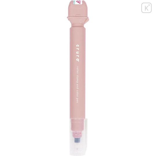 Japan Kutsuwa Cruro Rolling Stamp Pen - Party Flag Desert Pink - 2