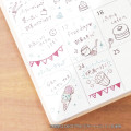 Japan Kutsuwa Cruro Rolling Stamp Pen - Party Flag Desert Pink - 5