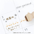 Japan Kutsuwa Cruro Rolling Stamp Pen - Star Garland Latte Beige - 3