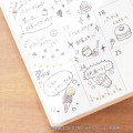 Japan Kutsuwa Cruro Rolling Stamp Pen - Star Garland Latte Beige - 5