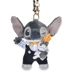 Japan Disney Store Plush Keychain - Scrump & Stitch : Kuronohi Black Day
