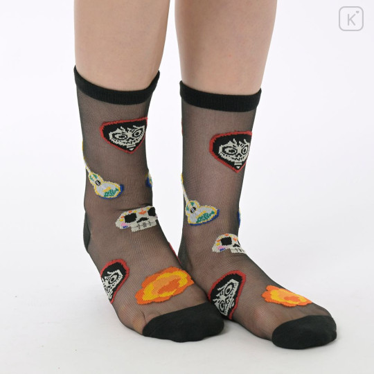 Japan Disney Store Black Sheer Socks - Coco : Miguel - 1