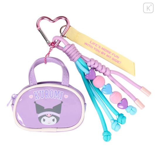 Japan Sanrio Original Mini Boston-Style Pouch Bag Charm - Kuromi : Sanrio Girls's Tennis Club - 1
