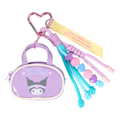 Japan Sanrio Original Mini Boston-Style Pouch Bag Charm - Kuromi : Sanrio Girls's Tennis Club