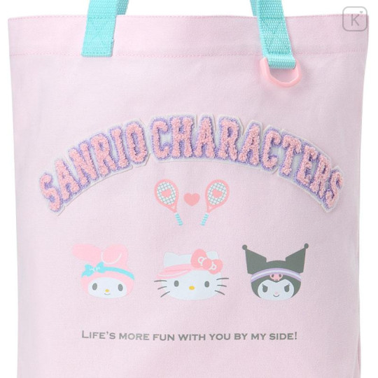 Japan Sanrio Original Tote Bag - Hello Kitty & Kuromi & My Melody : Sanrio Girls's Tennis Club - 4