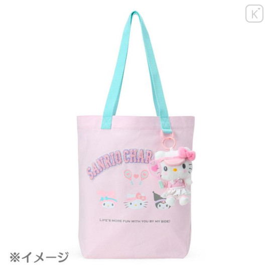 Japan Sanrio Original Tote Bag - Hello Kitty & Kuromi & My Melody : Sanrio Girls's Tennis Club - 5