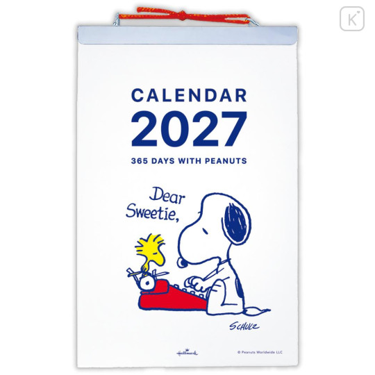 Japan Peanuts Daily Desk Calendar - Snoopy : 2027 Hallmark 365 Days Navy - 3