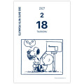 Japan Peanuts Daily Desk Calendar - Snoopy : 2027 Hallmark 365 Days Navy - 4
