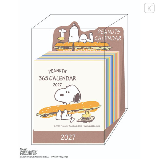 Japan Peanuts Daily Desk Calendar - Snoopy : 2027 Comic 365 Days - 2