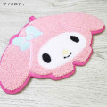 Japan Sanrio Big Sagara Embroidery Bag Charm Keychain - My Melody : Face Smile - 3
