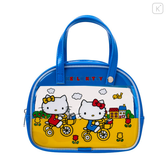 Japan Sanrio Boston Bag Style Pouch - Hello Kitty & Mimmy - 1