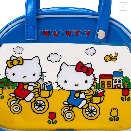 Japan Sanrio Boston Bag Style Pouch - Hello Kitty & Mimmy - 4