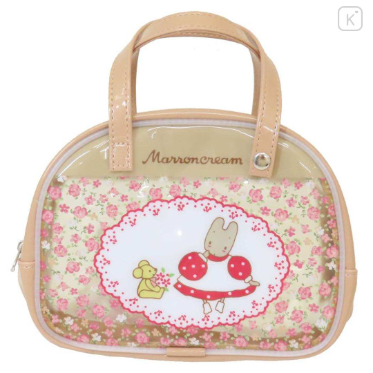 Japan Sanrio Boston Bag Style Pouch - Marron Cream - 1