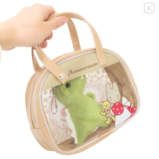 Japan Sanrio Boston Bag Style Pouch - Marron Cream - 2