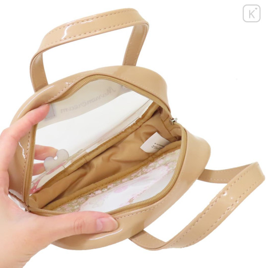 Japan Sanrio Boston Bag Style Pouch - Marron Cream - 3