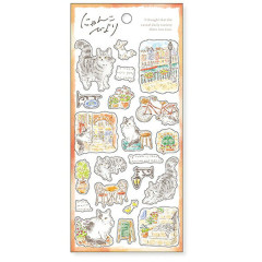 Japan Mind Wave Nyankobiyori Sticker - Street Corner