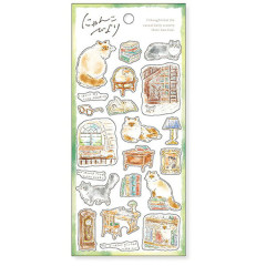 Japan Mind Wave Nyankobiyori Sticker - Library