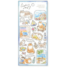 Japan Mind Wave Nyankobiyori Sticker - Seaside