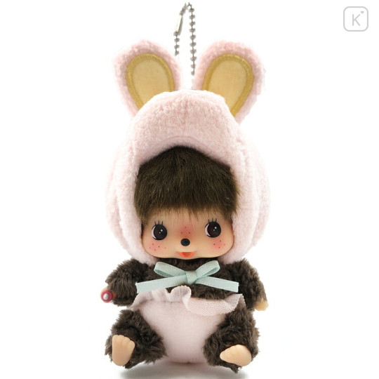 Japan Monchhichi Plush Keychain - Bebichhichi-chan : Rabbit - 1