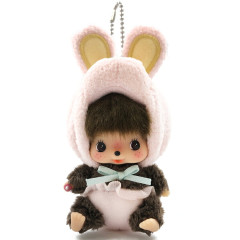Japan Monchhichi Plush Keychain - Bebichhichi-chan : Rabbit