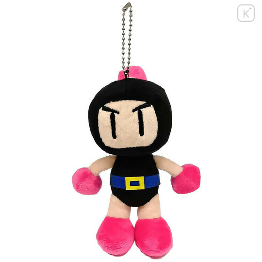 Japan Bomberman Plush Keychain - Black - 1