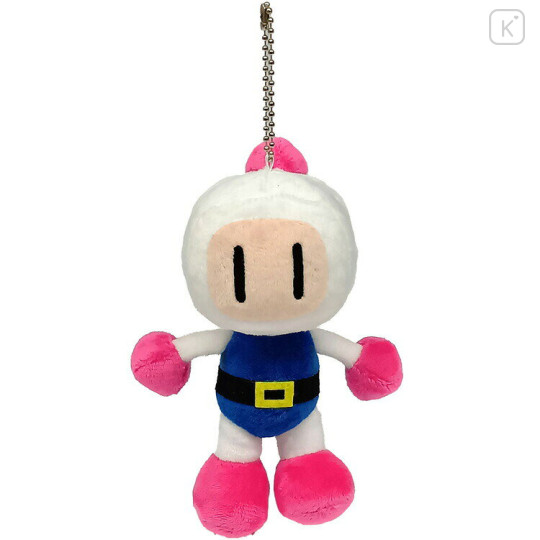 Japan Bomberman Plush Keychain - White - 1