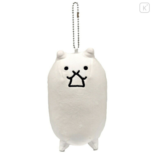 Japan The Battle Cats Mini Fluffy Plush Keychain - Tank Cat - 1