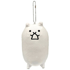 Japan The Battle Cats Mini Fluffy Plush Keychain - Tank Cat