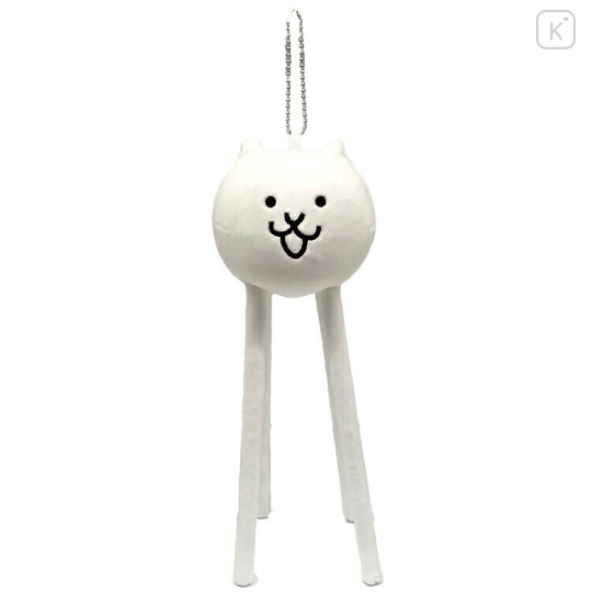 Japan The Battle Cats Mini Fluffy Plush Keychain - Gross Cat - 1