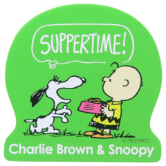 Japan Peanuts Wooden Big Clip - Snoopy & Charlie Green