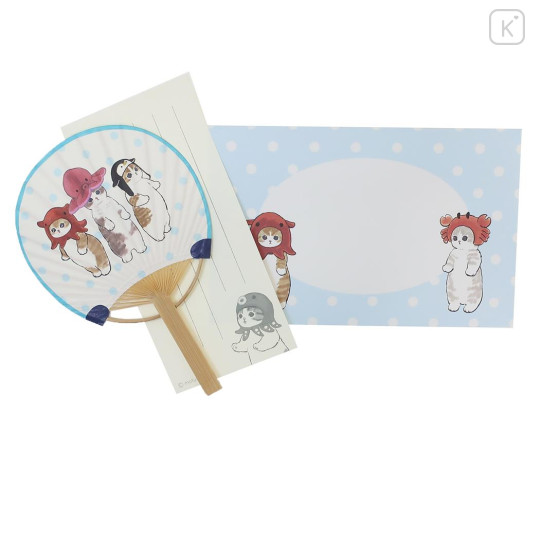 Japan Mofusand Bamboo Fan Card Set - Cat Sea Creature - 1